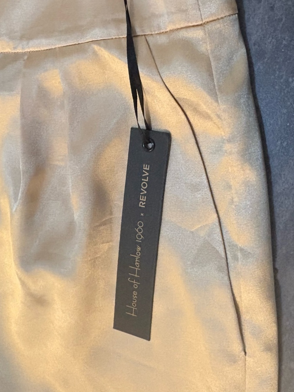 House of Harlow 1960 x REVOLVE Gold Metallic Wide Leg Pants Medium NWT High Rise - Picture 11 of 11